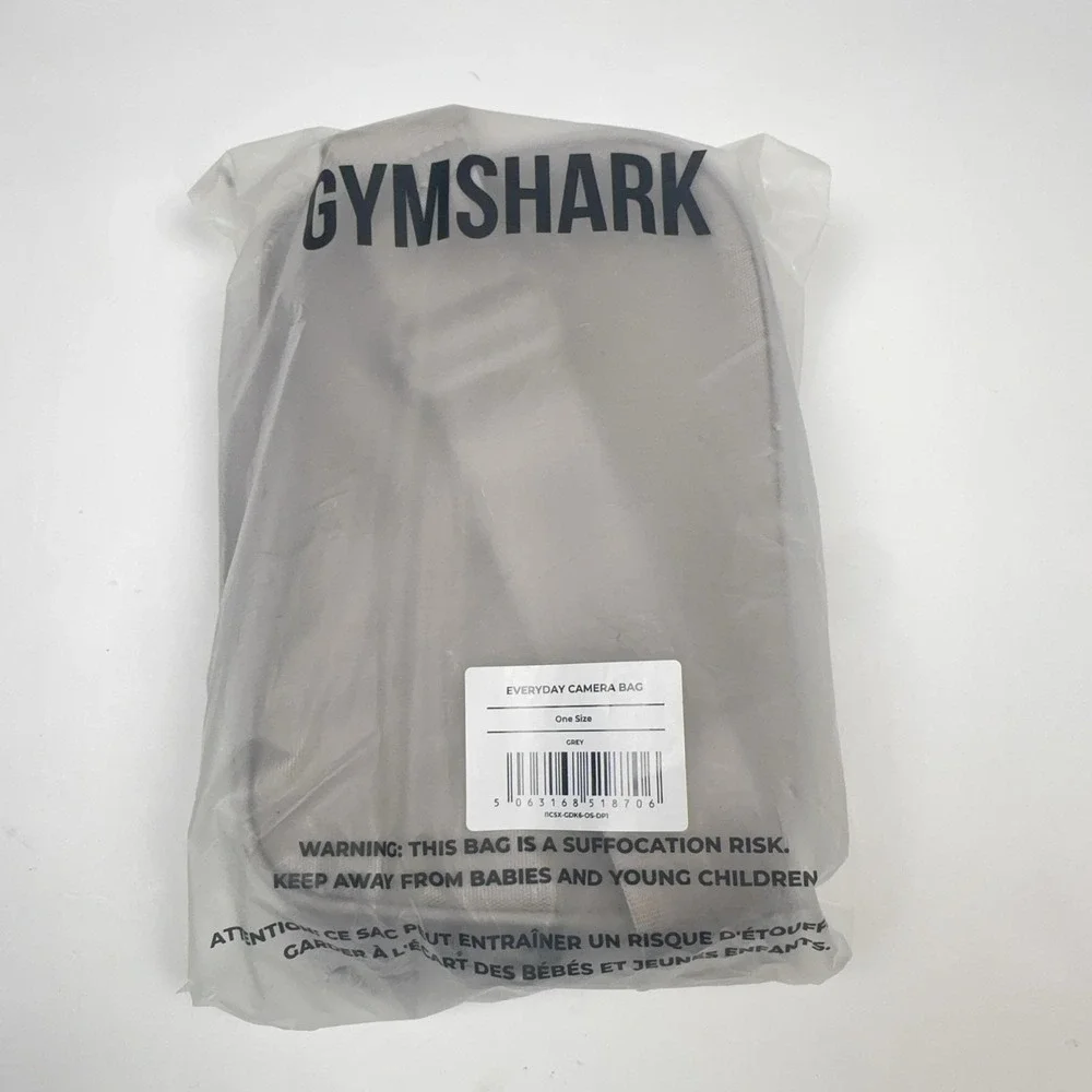 Gymshark Everyday Camera Bag Gray One Size Shoulder Crossbody Padded Strap